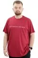 Big Size Mens T-Shirt Crew Neck FUTUREHEAD U24029 Burgundy