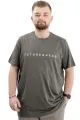Big Size Mens T-Shirt Crew Neck FUTUREHEAD U24029 Khaki