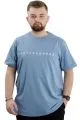 Big Size Mens T-Shirt Crew Neck FUTUREHEAD U24029 Blue