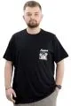 Big Size Mens T-Shirt Crew Neck FREEDOM U24030 Black