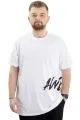 Big Size Mens Crew Neck T-Shirt AWESOME U24038 White