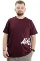 Big Size Mens Crew Neck T-Shirt AWESOME U24038 Plum