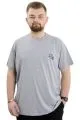 Big+Mens T-shirt Crew Neck THE OTHER SIDE U24039 Grey Melange