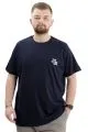 Big+Mens T-shirt Crew Neck THE OTHER SIDE U24039 Navy Blue