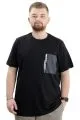 Big Size Crew Neck Man T-shirt THINKERS U24043 Black