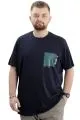 Big Size Crew Neck Man T-shirt REFILL U24044 Navy Blue