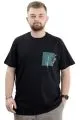 Big Size Crew Neck Man T-shirt REFILL U24044 Black