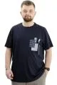 Big Size Mens Crew Neck T-Shirt GARNILI U24045 Navy Blue