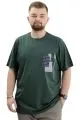 Big Size Mens Crew Neck T-Shirt GARNILI U24045 Naphtha
