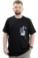 Big Size Mens Crew Neck T-Shirt GARNILI U24045 Black