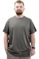 Big Size Mens T-Shirt Crew Neck SIMPLICITY U24046 Khaki