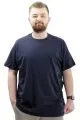 Big Size Mens T-Shirt Crew Neck SIMPLICITY U24046 Navy Blue