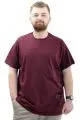 Büyük Beden Baskılı Erkek T-Shirt Bisiklet Yaka SIMPLICITY U24046 Mürdüm