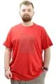 Big Size Mens T-Shirt Crew Neck LABYRINTH U24048 Kırmızı