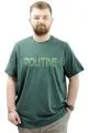 Big Size Mens T-Shirt Crew Neck ROUTINE U24049 Naphtha