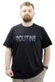 Big Size Mens T-Shirt Crew Neck ROUTINE U24049 Black