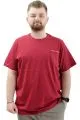 Mens Big Size Crew Neck T-shirt CHANGE U24050 Burgundy