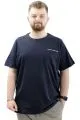Mens Big Size Crew Neck T-shirt CHANGE U24050 Navy Blue