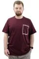 Mens Big Size T-Shirt Crew Neck T-shirt NUMBER U24051 Plum