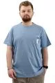 Mens Big Size T-Shirt Crew Neck T-shirt LIMITED U24052 Blue