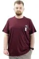 Mens Big Size T-Shirt Crew Neck T-shirt LIMITED U24052 Plum