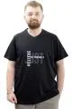 Big Size Mens T-Shirt V Collar BELIEVE U24054 Black
