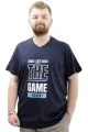 Büyük Beden Erkek Baskılı T-Shirt BEGIN U24056 Lacivert