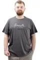 Big Size Mens T-Shirt Crew Neck FRESH U24059 Antrasit