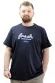 Big Size Mens T-Shirt Crew Neck FRESH U24059 Navy Blue
