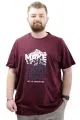 Mens Big Size T-shirt Crew Neck OWN U24060 Plum