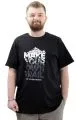 Mens Big Size T-shirt Crew Neck OWN U24060 Black