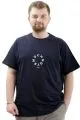 Mens Big Size T-shirt Crew Neck LONDON U24062 Navy Blue