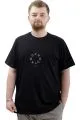 Mens Big Size T-shirt Crew Neck LONDON U24062 Black