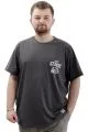 Big Size Mens T-shirt Crew Neck DONT STRESS U24064 Antrasit