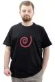Big Size Mens T-shirt Crew Neck T-Shirt SPIRAL U24065 Black