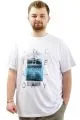 Big Size Mens T-shirt Crew Neck ANOTHER DAY U24070 White