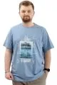 Big Size Mens T-shirt Crew Neck ANOTHER DAY U24070 Blue