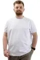 Big Size Mens T-Shirt Basic Elastic Crew Neck T-shirt THIS IS ME U24076 White