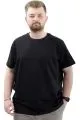 Big Size Mens T-Shirt Basic Elastic Crew Neck T-shirt THIS IS ME U24076 Black