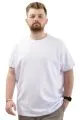 Big Size Mens T-Shirt Interlock Basic Crew Neck T-shirt U24077 White