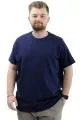 Big Size Mens T-Shirt Interlock Basic Crew Neck T-shirt U24077 Indigo