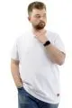 Big Size Mens T-Shirt Interlock Basic Crew Neck T-shirt STRIVE U24078 White
