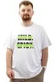 Big Size Mens T-shirt Crew Neck MILD U24080 White