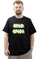 Big Size Mens T-shirt Crew Neck MILD U24080 Black