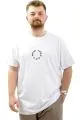 Big Size Mens T-shirt Crew Neck NEW YORK U24081 White