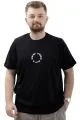 Big Size Mens T-shirt Crew Neck NEW YORK U24081 Black