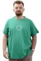 Big Size Mens T-shirt Crew Neck NEW YORK U24081 Green