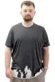 Big Size Mens T-shirt Crew Neck FLAME U24082 AntraMelange