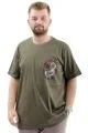 Big Size Mens T-shirt Crew Neck CHANGE U24084 Khaki