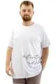 Big+Mens T-Shirt BELIEF U24085 White